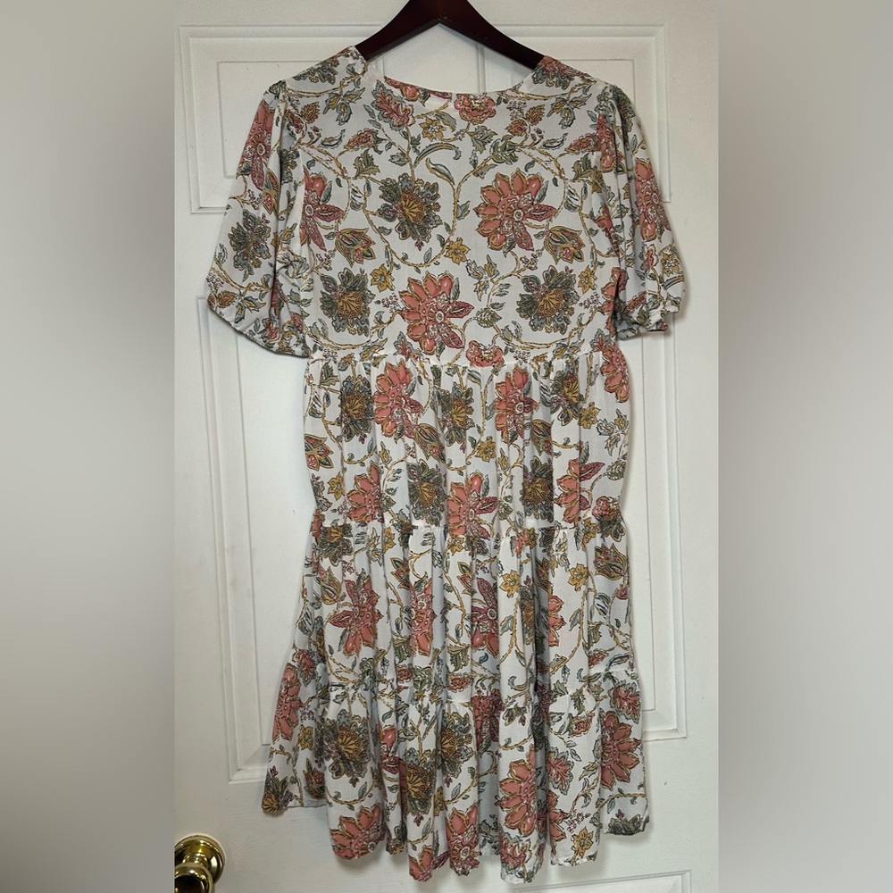 Bombay Paisley‎ Multicolour Floral Print Tiered Dress Size Medium. - Picture 6 of 6